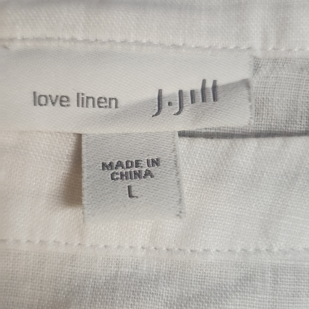 J. Jill Color Block Love Linen Top Large - Picture 7 of 8